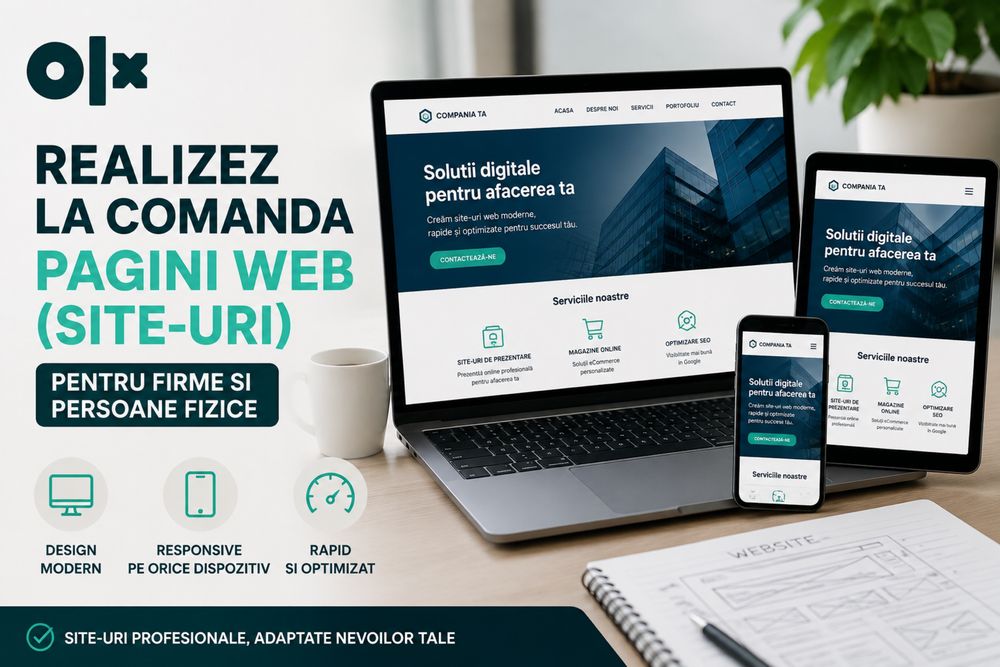 Realizez site-uri profesionale la comanda