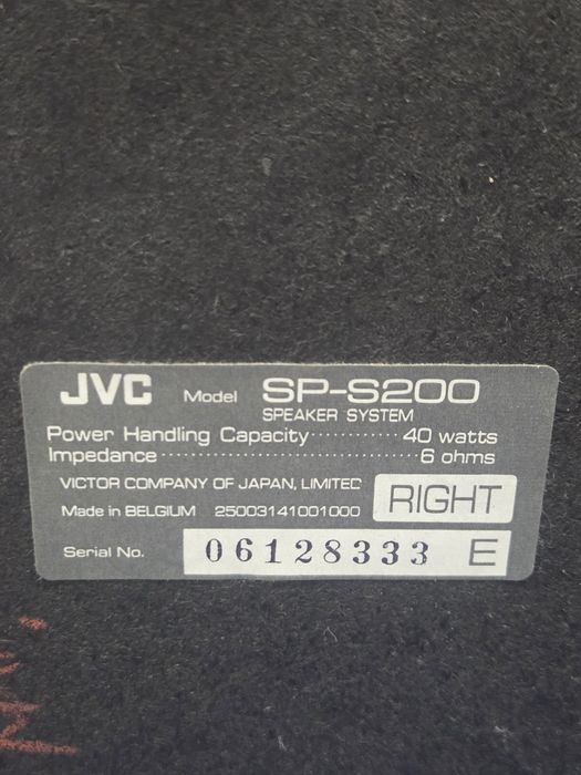 Combină muzicală JVC CA-S200 cu boxe, telecomandă RM-SES200U și boxe originale