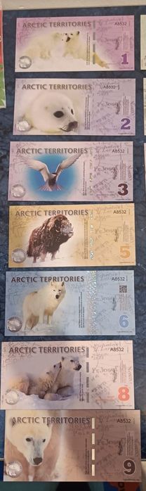 Lot 20 de bancnote dolari teritoriale artice