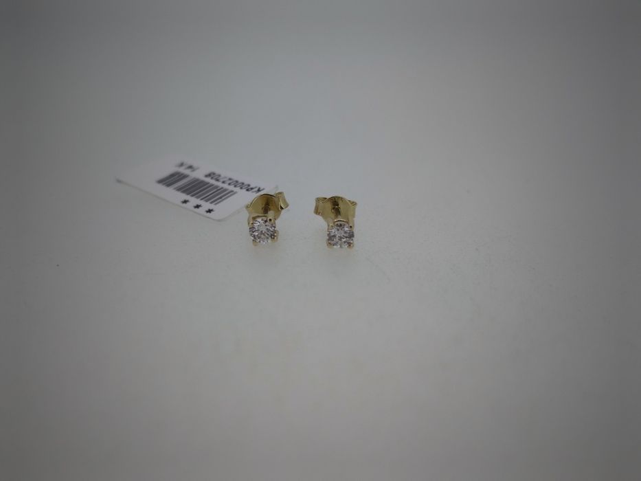 Cercei Solitaire diamante naturale 0.20ct F SI (r)