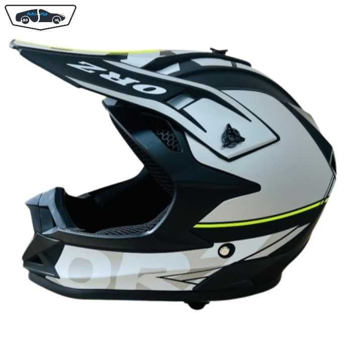 Кросова каска Automat, За мотор, Атв, Вело S, M и L, Черен, неон и сив