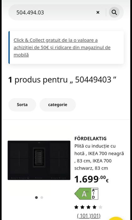 Plita Premium cu inducție cu hota integrata Sigilata