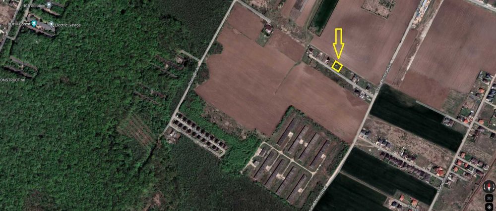 Intravilan 691 mp deschid 27.7 m autoriz constructie Dragomiresti-Deal