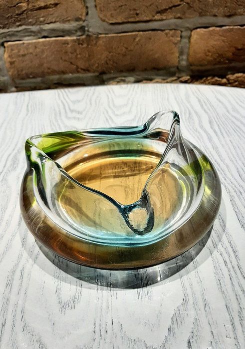 Вазы чешское стекло. Шкатулка. Сахарница. Менажница. Ваза Bohemia