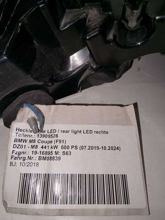 Stop dreapta spate LED aripa BMW M8 F91 F92 F93 / an -2018-2024 OEM