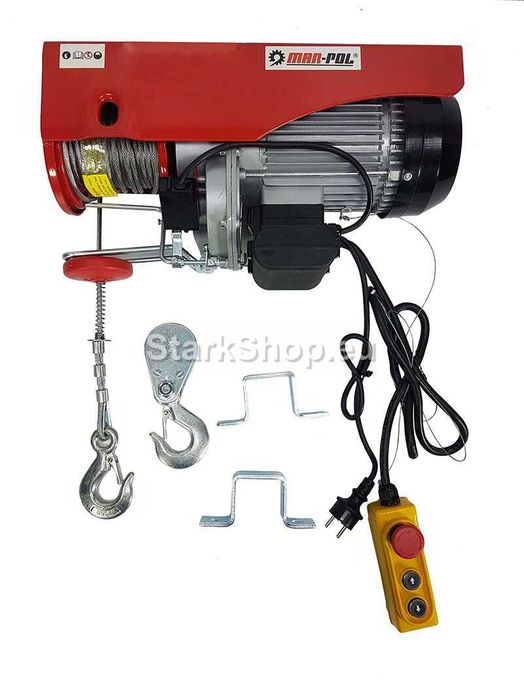 Електрическа въжена лебедка 300 / 600 кг 12 м 1200W Mar-Pol