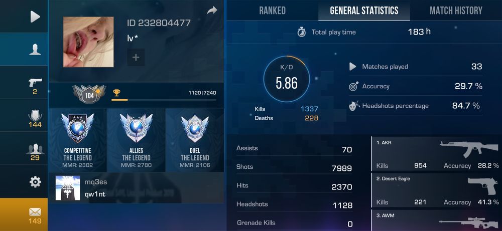 Продам аккаунт в Standoff 2