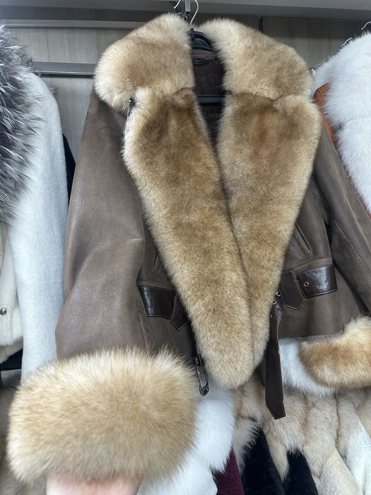 Cojoc cu blana de vulpe lux