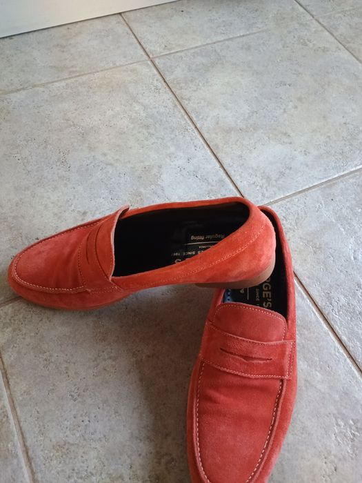 Продавам мокасини естествен велур ръчна изработка