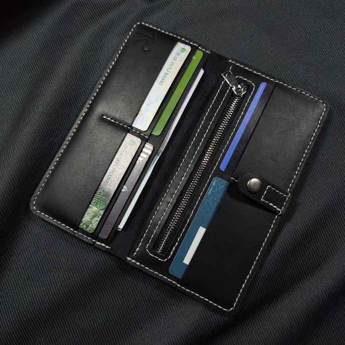 Кожаный кошелек ручной работы