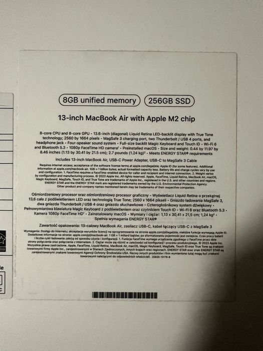 MacBook Air M2 256GB