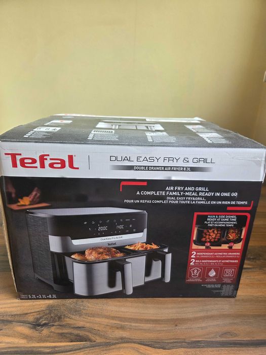 Tefal dual easy fry and grill уред за здравословно готвене