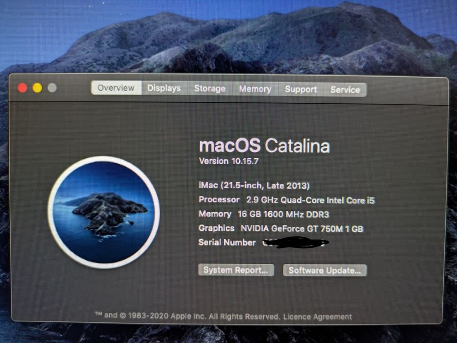 Apple iMac 21.5 инча (Late 2013, модел A1418) в отлично работно състояние.