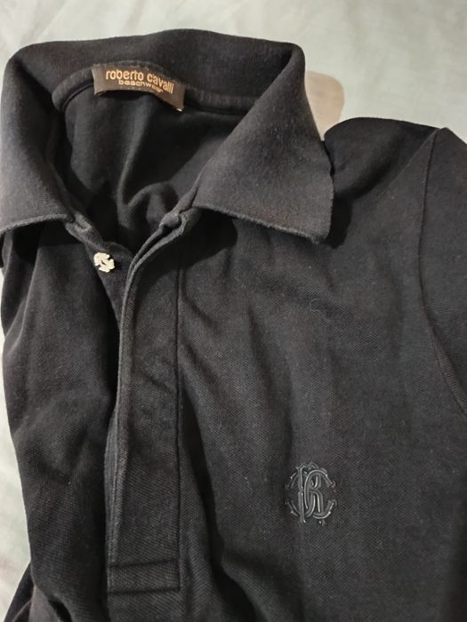 Tricou polo, Roberto Cavalli, negru, XS