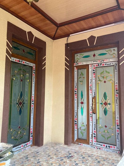 Витраж. Ойналарга гул солиш хизмати. Hayat_Glass_Vitraj