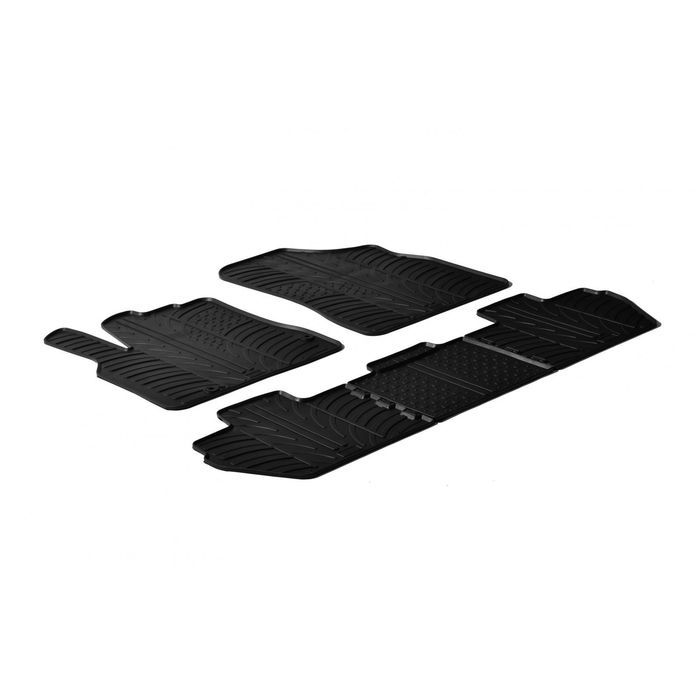 Set covorase auto din cauciuc Citroen Berlingo 09.2018-, Opel Combo E 09.2018-, Peugeot Rifter 09.2018-, , Negru, Gledring, 4 buc