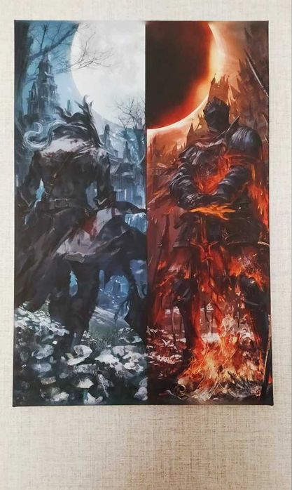 Картина на холсте dark souls bloodborne elden ring