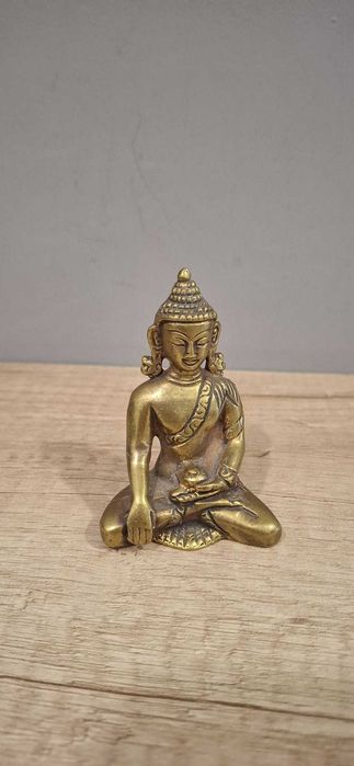 Statuie Buddha decorativă din bronz 200g - stare foarte bună