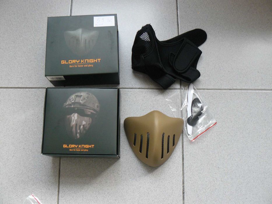 Masca Protectie Airsoft GLORY KNIGHT GH Half Face Mask Culoare Tan