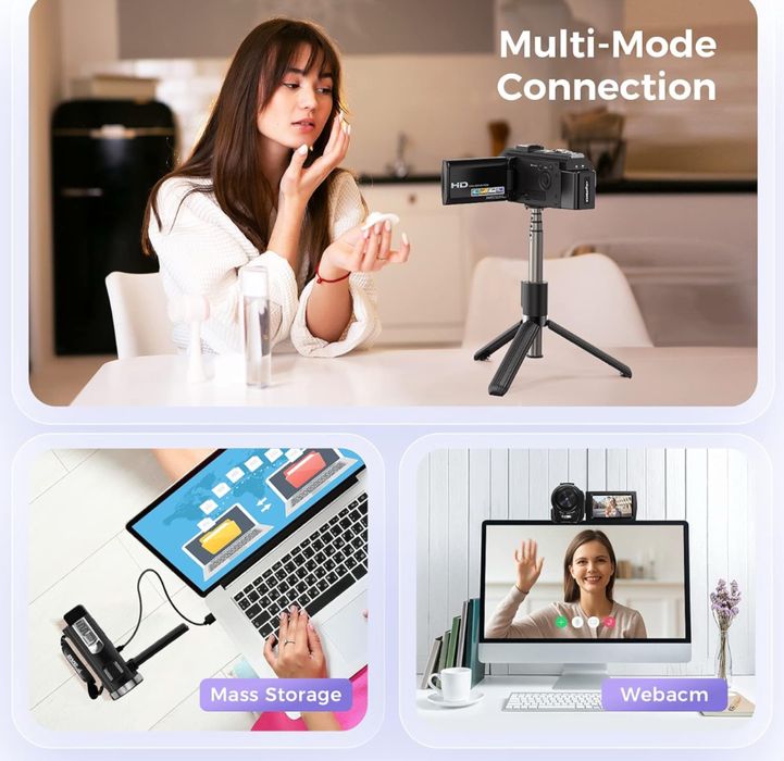 Cameră video, Full HD 1080P Digital YouTube Vlogging