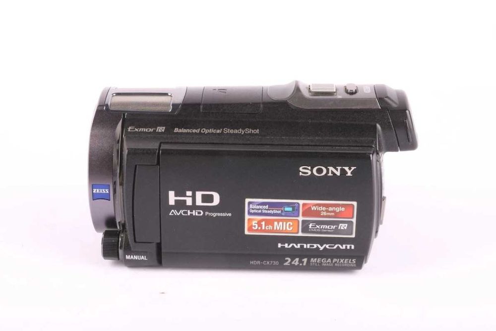 Sony HandyCam HDR CX730 полупрофесионална мини видео камера с 5 осева оптична стабилизация и стерео звук, Full HD видео с 60 кадара в секунда, Отлична