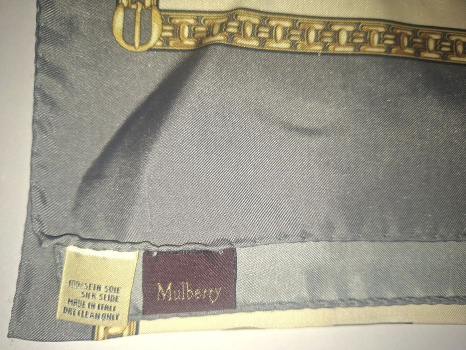 Eșarfă de designer din mătase naturala Mulberry Company