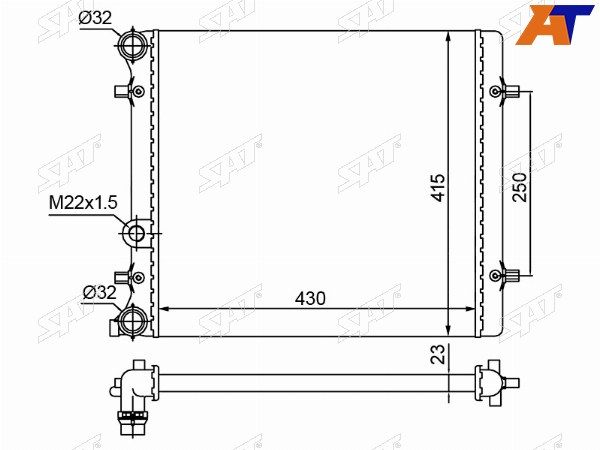 Радиатор Volkswagen Bora