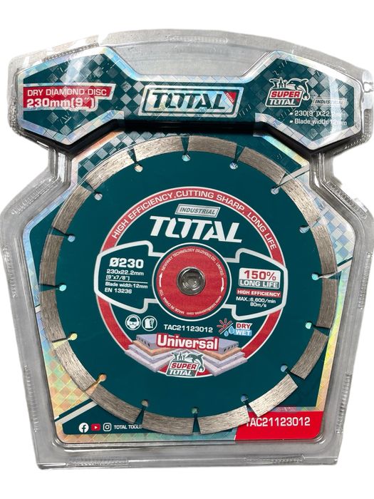 Disc diamantat pentru taiere beton Total industrial 230 mm