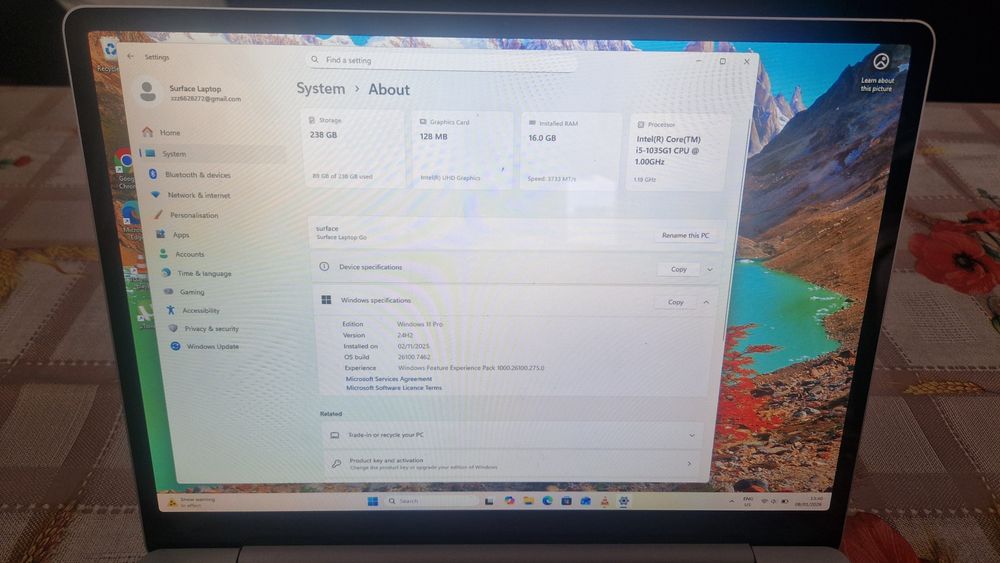 Laptop Microsoft Surface Go Touch Screen I5-1035G1 12.4’’16GB PORTABIL