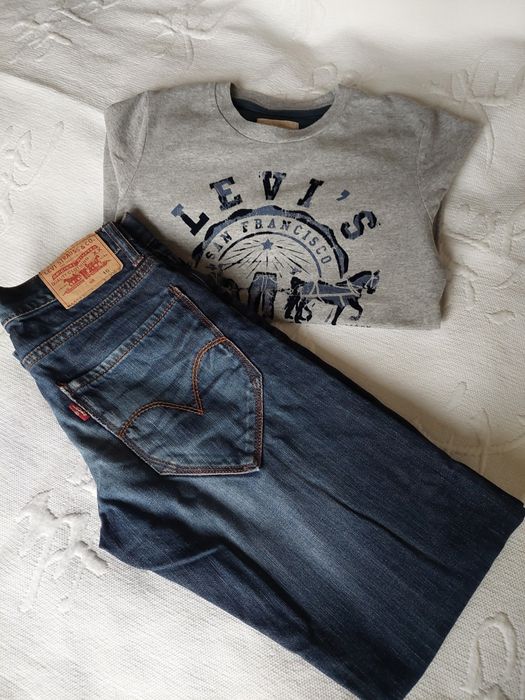 Детски дънки и блуза ЛЕВИС