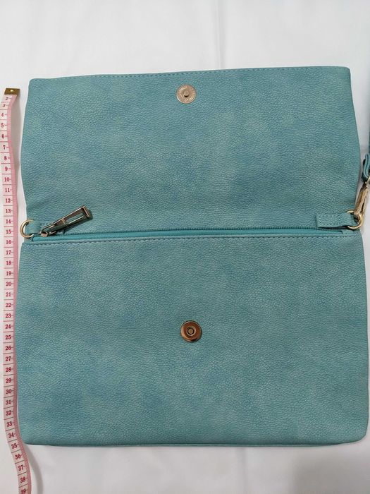 Plic/Geantă nouă, bleu turcoaz, moda Italia