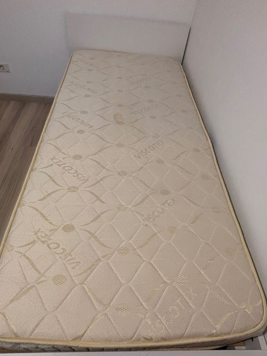 Pat ikea malm 90x200 cu sertare + saltea