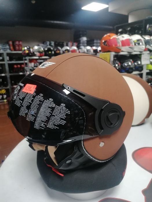 Каска отворена MOTO тъмен визьор чопър мотор