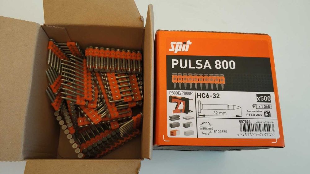 Оргинални Спит 700 Пулса 800 пирони бетон метал spit 40 pulsa 65