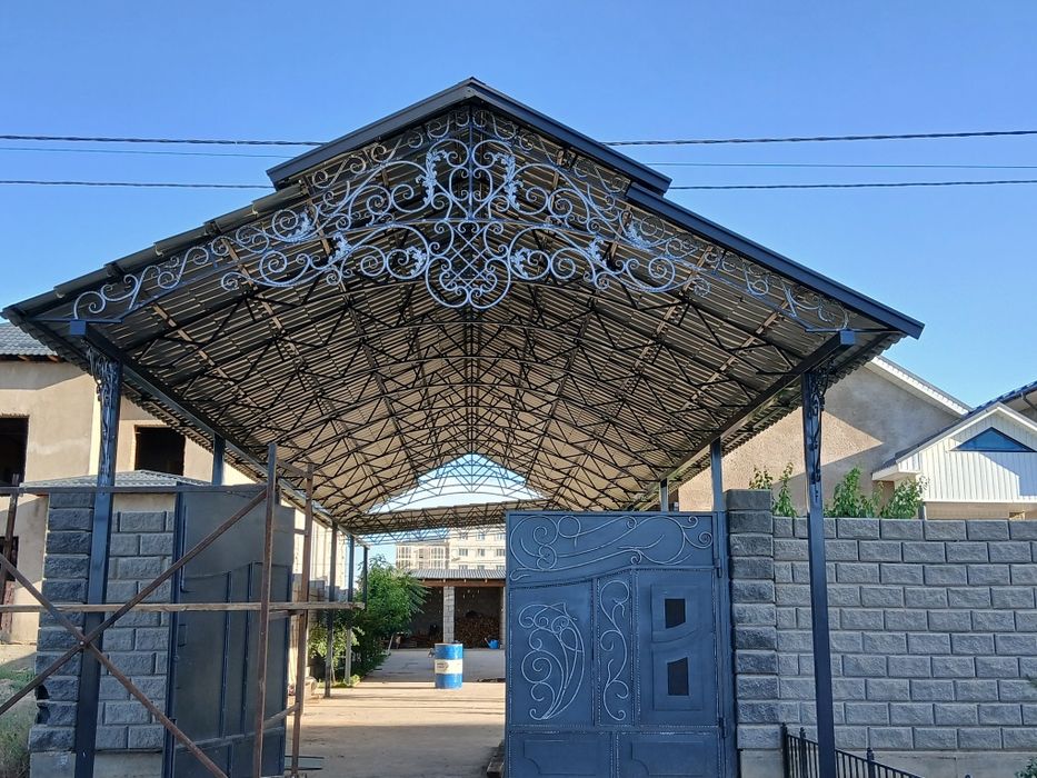 Навес  сваршныи  работа