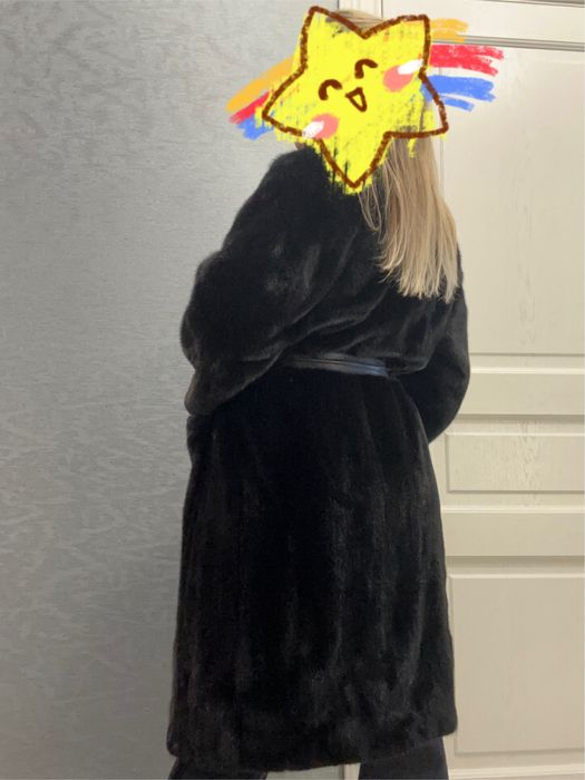 Норковая шуба black NAFA