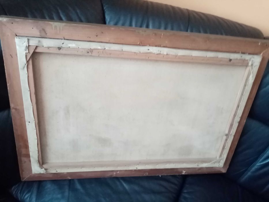 Стара голяма картина масло на платно 95/65