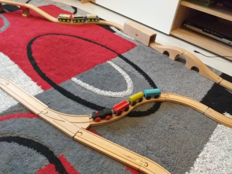 Ansamblu de lemn sina de tren