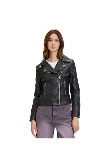 Geaca de Piele Dama Mauritius Neagra GWNoelia