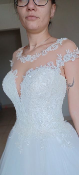 Rochie  de mireasa Altesse cu broderie lucrata manual