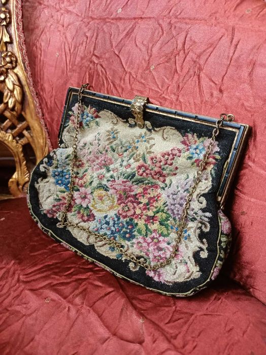 Poșetă vintage goblen