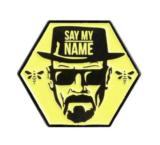 Insigna metalica promotionala Heisenberg, serial "Breaking Bad"(2005)
