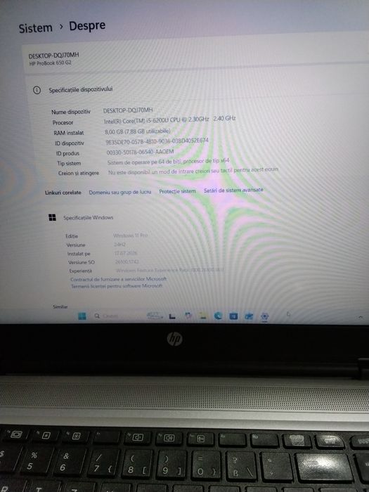 Laptop hp probook 650 g2