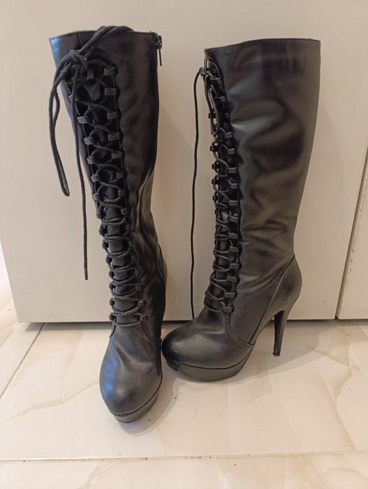 Кожени ботуши Bianco