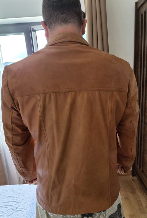 Mens Classic Blazer Buttoned Box Jacket Harris Tan XL / XXL