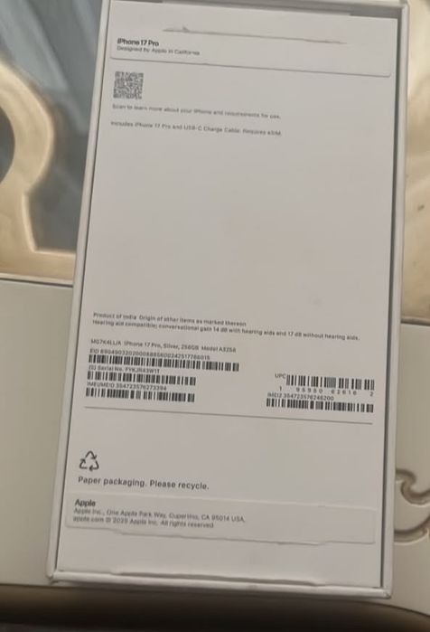 Iphone 17pro 256gb