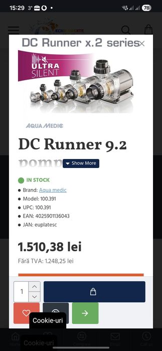 Pompă acvariu Aqua medic  DC Runner 9.2