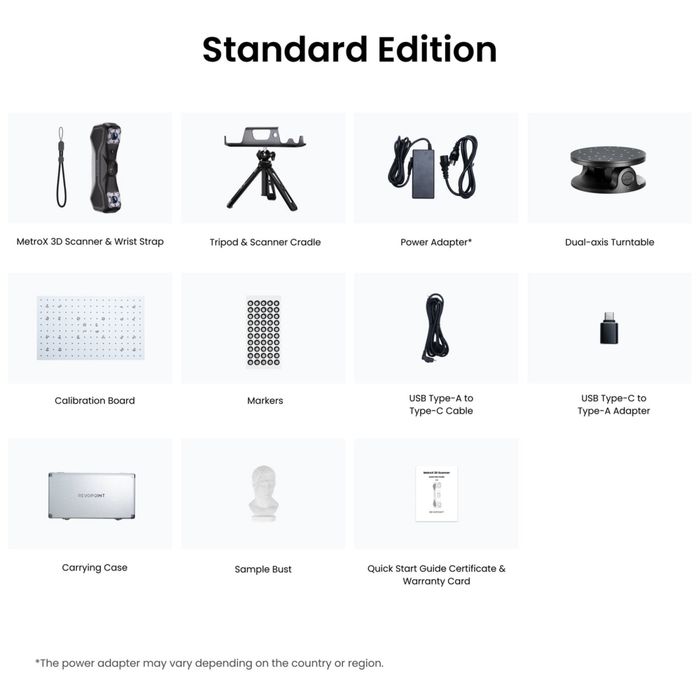 Scaner 3D Revopoint Metro x nou in cutie cu toate accesoriile si masa rotativa pe 2 axe