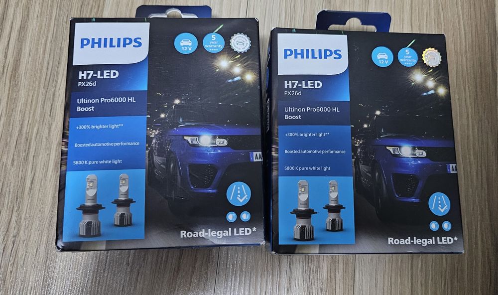 Becuri LED Philips Ultinon Pro6000 Boost Bec LED H7