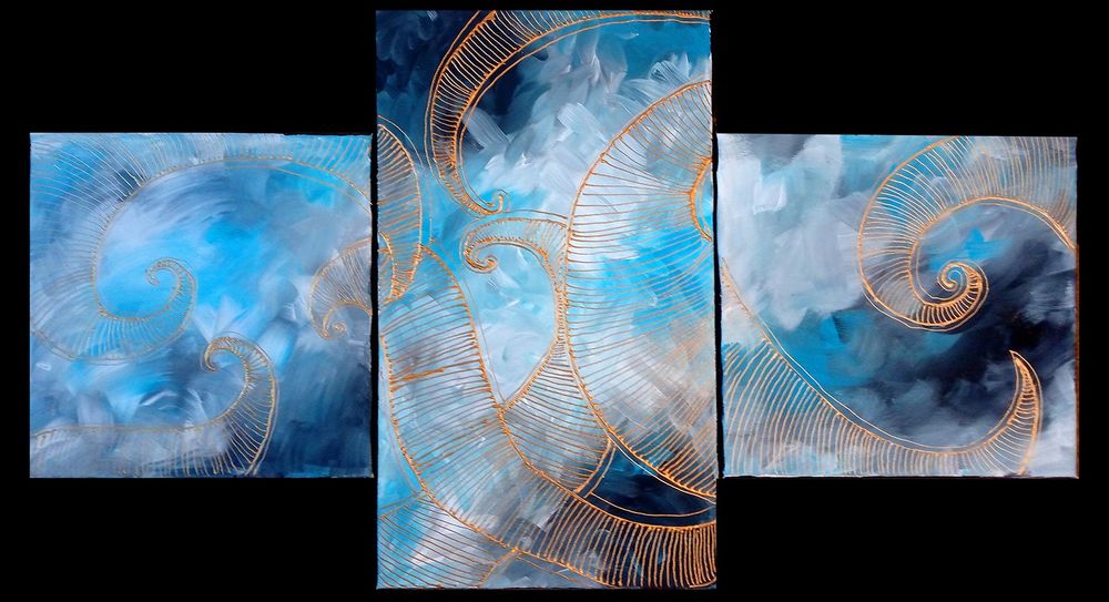 Urgent - vand set de 3 tablouri abstracte